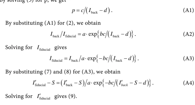 Figure A1 shows the flowchart of the proposed fiducial detection algorithm. The algorithm has two steps in which the estimated fiducial intensity Ifiducial′is used