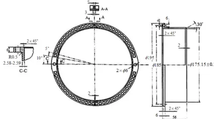 Fig. 1. Dimensions of the selected plastic bush (in millimeters).  