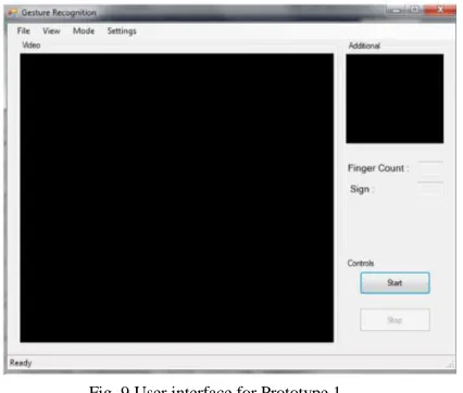 Fig. 9 User interface for Prototype 1. 