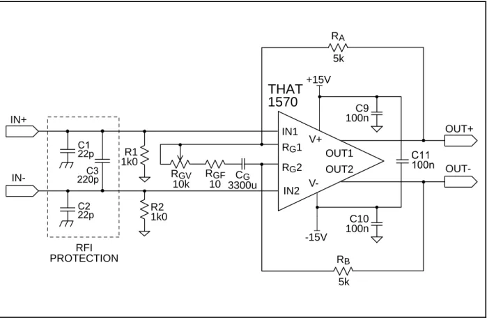 Figure 4. 1570 Equivalent Circuit with Internal Protection Diodes