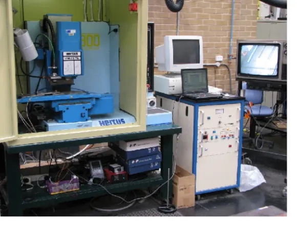 Fig. 3. The Jig, infrared device, and load cell location in the laser experimental rig.