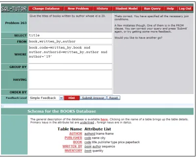 Figure 5.4: Giving Negative and Positive Feedback Simultaneously in SQL-Tutor