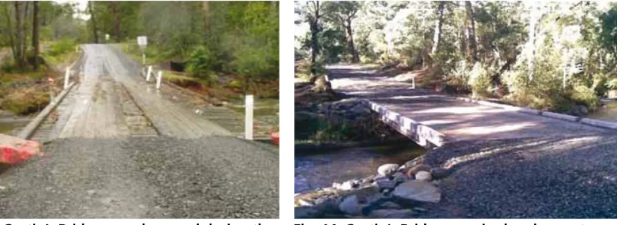 Fig. 13: Costin’s Bridge was damaged during the  June flood event, causing the closure of Costin’s   Road.