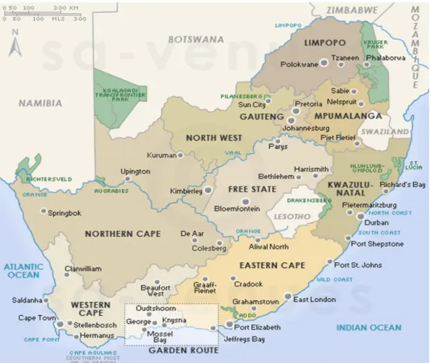 Figure 1. 2: Map of Pietermaritzburg  Source: SA-venues.com, 2017 