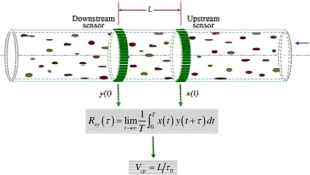 Figure 1. Cross-correlation velocity measurement diagram.  