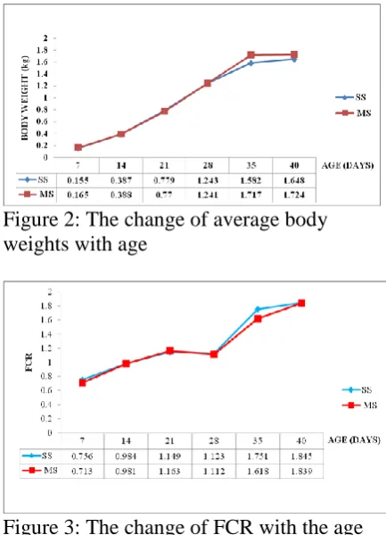 Figure 3: The change of FCR with the age  