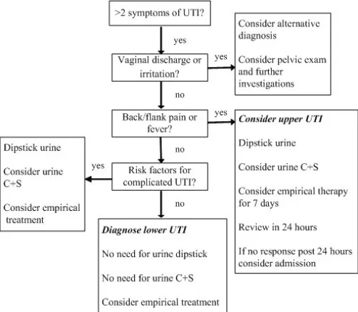 Figure 2. Clinical guidelines for UTI 