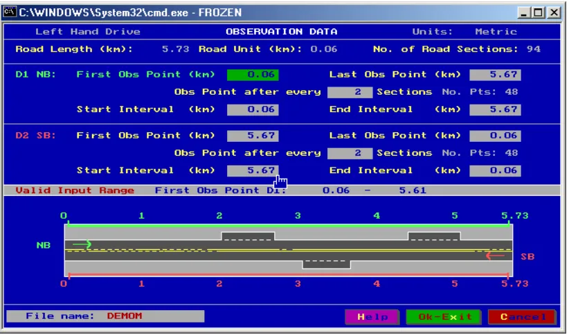 Figure 2.5 Screenshot from TWOPAS Front-End (UCBRURAL) 