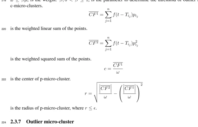Figure 2.2: The DenStream algorithm.