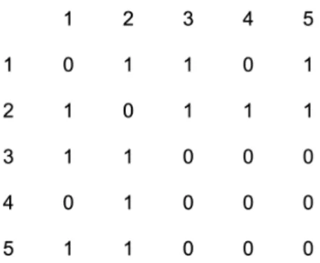 Figure 2: Adjacency matrix representation