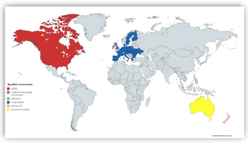 Figure 10 Eportfolio communities around the world 