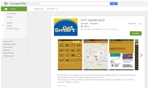 Fig 5 – “DIT GetSmart!” Live App on the Google Play Store