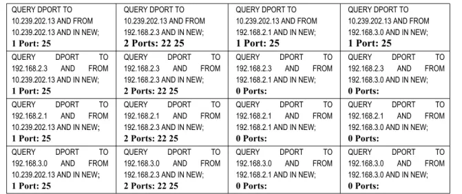 Figure 21: Queries auto-generated using host classes.