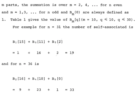 Table 1 = gives the value of Bm[q] (m 10, q ~ 10, q ~ 30). 