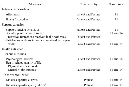 Table 4.4: Summary of Measures 