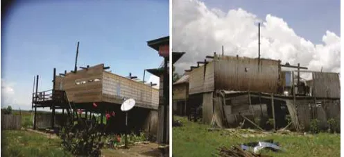Fig. 3. Comparison between old and new Bugis building structure 