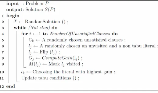 figure shows an initial solution where one cluster is as-signed the value of true and the remaining two clusters are assigned the value false