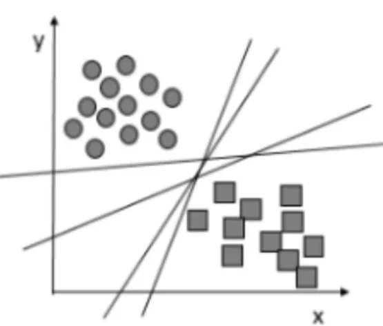 Figure 3.2 denotes some separable hyperplane according to SVM classifier.
