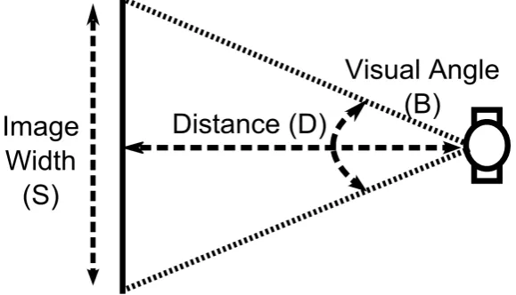 Table 1: Example visual angles of display users