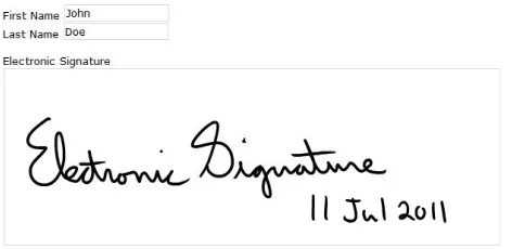 Figure 1. Signature example.  