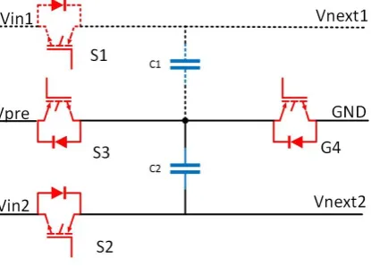 Fig. 11. Fault isolation in the module for signal transistor or capacitor faultoperation mode.In this situation, the output voltage for the system would still be the same compared to normal   