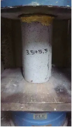 Fig. 5 The test of compressive strength 