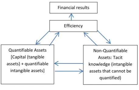 Figure 1 . Triangular model of efficiency. Efficient organization must utilize all its assets both quantifiable and non-
