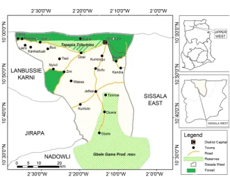 Figure 2. Map of Sissala west district source: Sissala west district assembly. 
