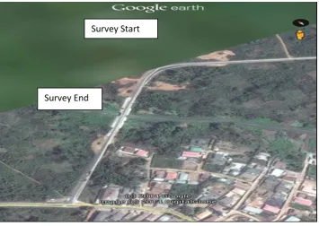 Figure 2: The study route (source: Google map, 2014) 