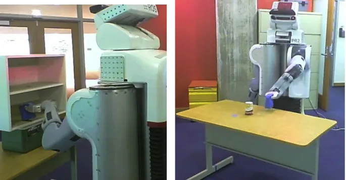 Figure 2: PR2 robot manipulating objects