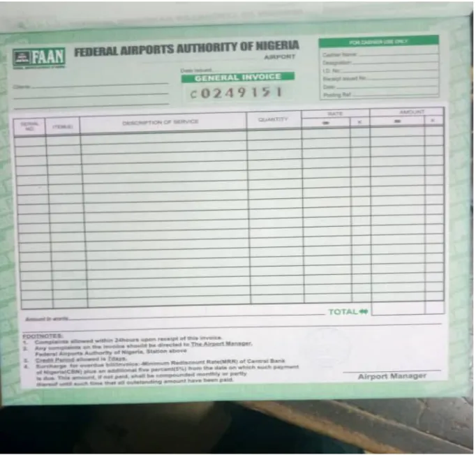 Figure 3.2: Sample of invoice used during manual registration.