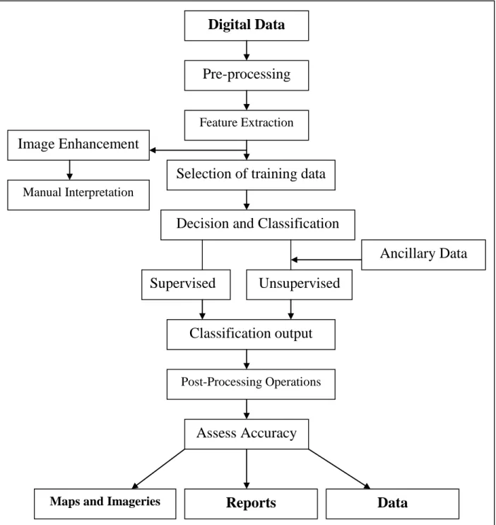 Figure 14. Schematic Diagram of Digital Image Processing and Analysis (after Uchua, 2006) 