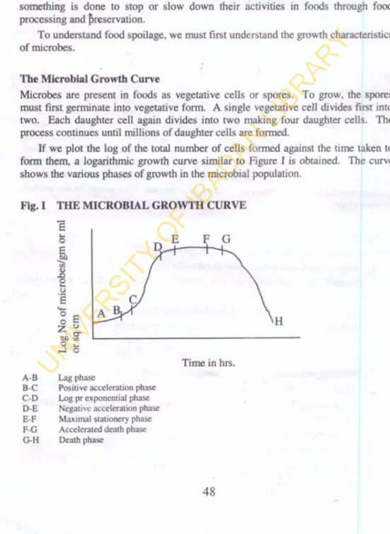 Fig. I  THE MICROBIAL GROWTH CURVE