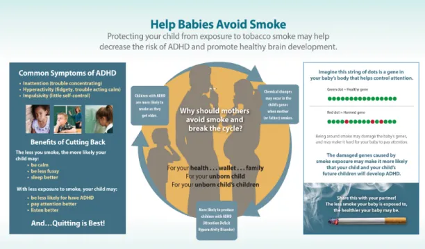Figure 1. Infographic explaining the epigenetic link between tobacco smoke and ADHD  