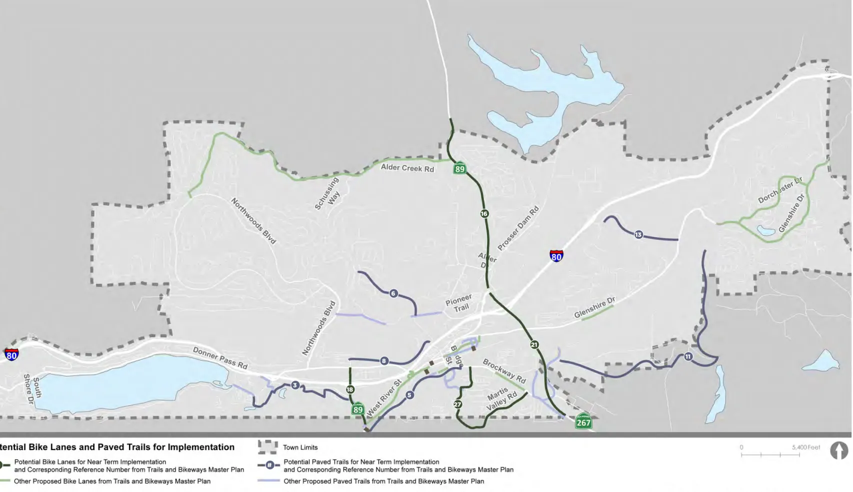 Figure 9 Potential Near Term Implementation Projects from the Trails and Bikeways Master Plan
