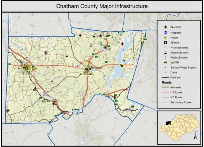 Figure 8: Chatham County Major Infrastructure 
