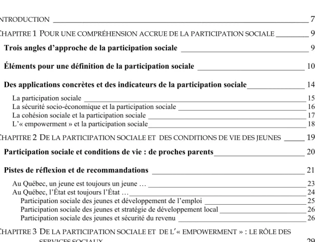 Table des mati•res