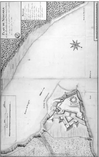 Figure 2. Plan de Niagara et des Fortifications faites en 1755 et 1756, 1756,  Archives Nationales d’Outre-Mer, FR ANOM F3/290/64