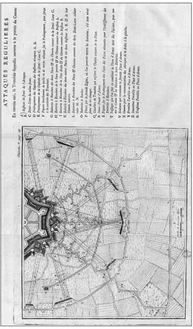 Figure 1 . Planche V (page 29) du Mémoire pour servir d’instruction dans  la conduite des sièges et dans la défense des places, dressé par M