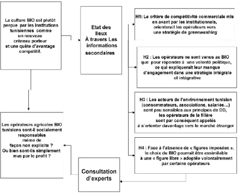Figure 2 : Les hypothèses émises 