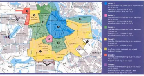 Figure 5 : Zonage du stationnement à Amsterdam 