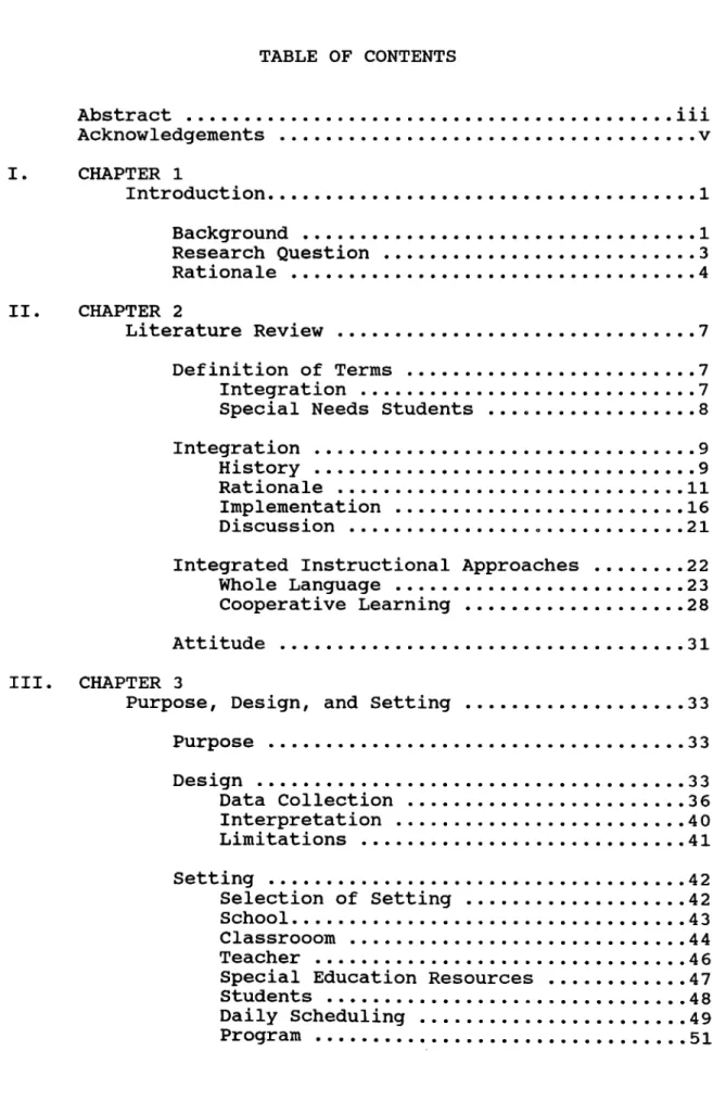 TABLE  OF  CONTENTS  Abstract  ..•.••.. 
