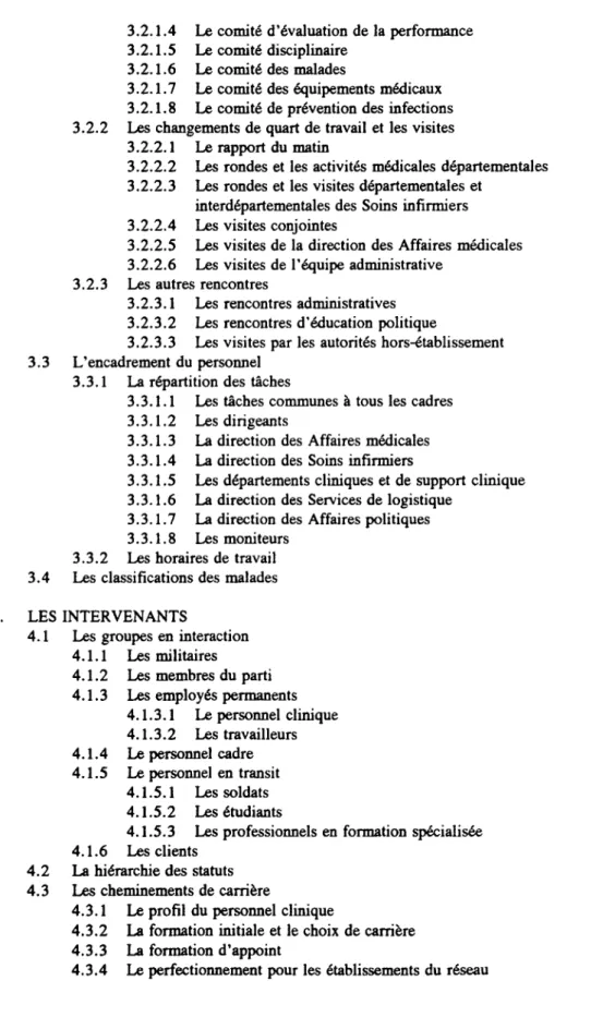 Table des  matières  (suite) 