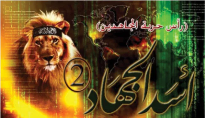 Figure 6 – Montage iconographique de lion, symbole de  la cause jihadiste et des combattants (Source : Twitter)