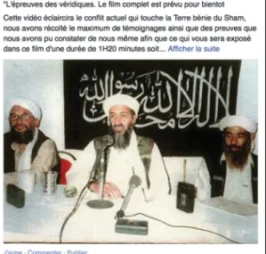 Figure 12 – Captures d’écran de la vidéo 19 HH LE FILM produite par Omar Omsen et mise en ligne sur Internet (Source : YouTube)Figure 11 – Capture d’écran d’un message 