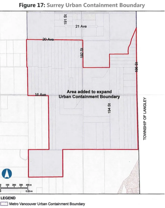 Figure 17: Surrey Urban Containment Boundary 