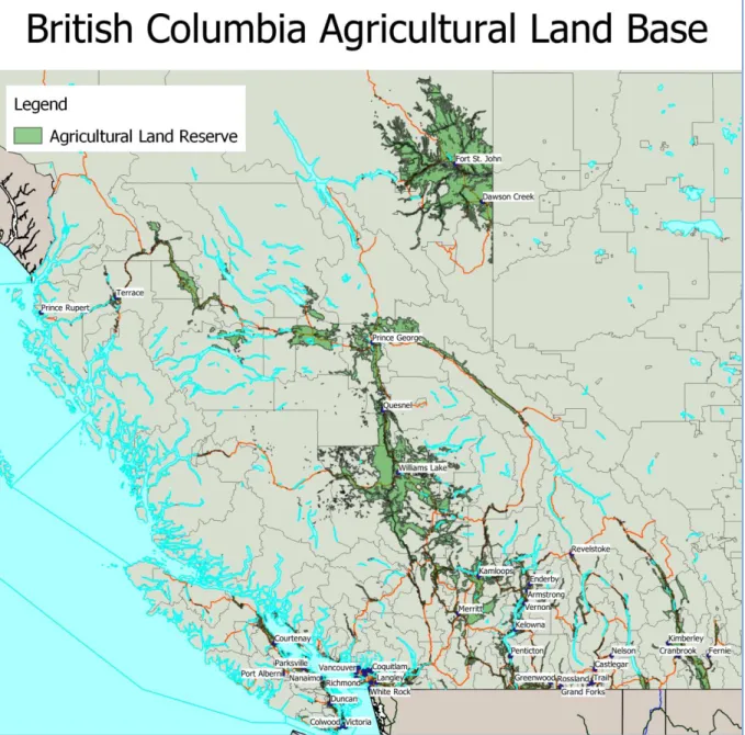 Figure 3-3  B.C. Agricultural Land Base 