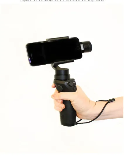 Figure 3: Smartphone mounted on a gimbal
