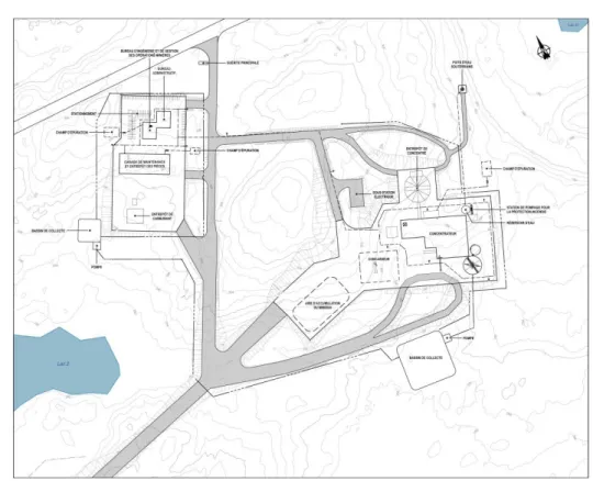 Figure 2-1 Principales infrastructures du site de l’usine 
