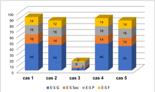 Figure 1. Estime de soi des cinq participantes 